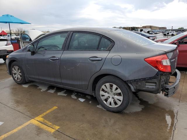 2HGFB2F55CH595545 - 2012 HONDA CIVIC LX GRAY photo 2