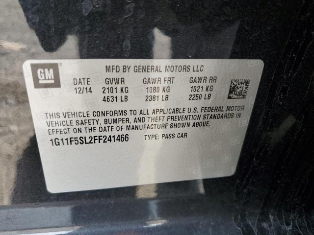 1G11F5SL2FF241466 - 2015 CHEVROLET MALIBU LTZ 石墨色 照片 12