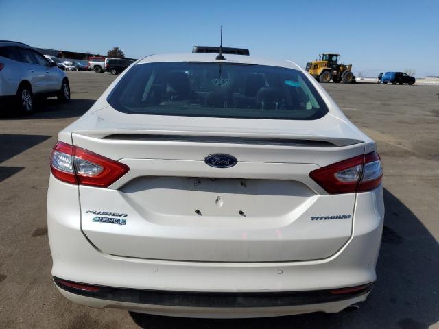 3FA6P0SU4FR262950 - 2015 FORD FUSION TITANIUM PHEV WHITE photo 6