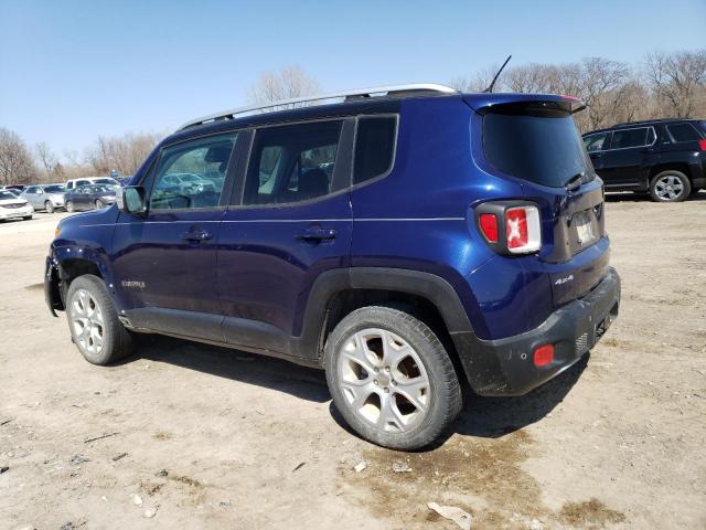 ZACCJBDT7GPD26036 - 2016 JEEP RENEGADE LIMITED BLUE photo 2