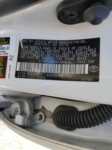 4T1BK3DB9BU380639 - 2011 TOYOTA AVALON BASE 白色 照片 12