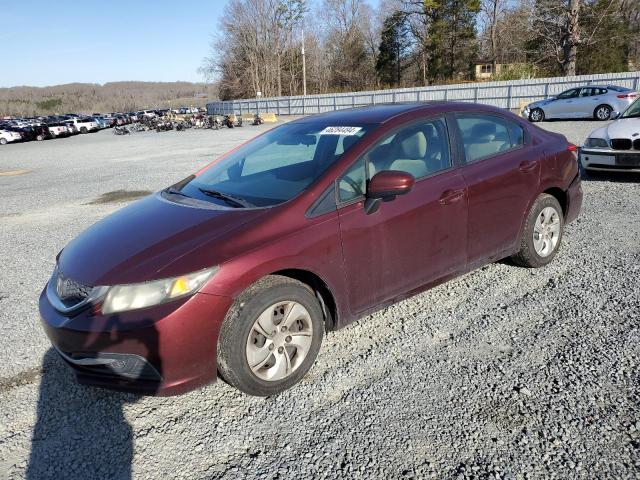 19XFB2F5XEE027207 - 2014 HONDA CIVIC LX BURGUNDY photo 1