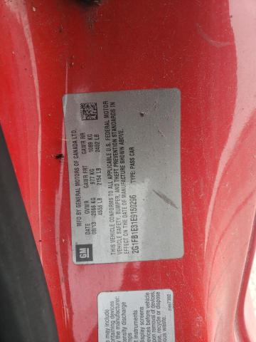 2G1FB1E31E9150296 - 2014 CHEVROLET CAMARO LT RED photo 12