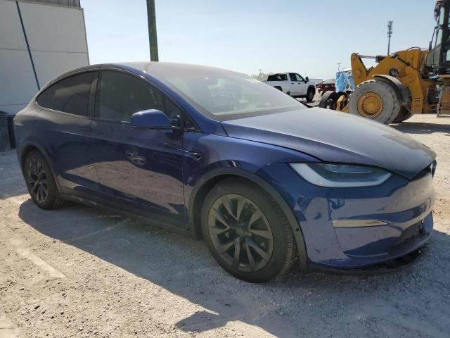 7SAXCAE53PF380630 - 2023 TESLA MODEL X BLUE photo 4