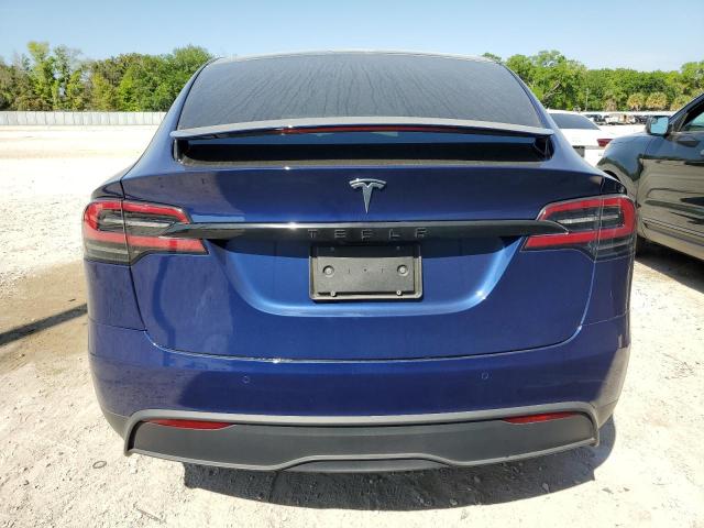 7SAXCAE53PF380630 - 2023 TESLA MODEL X BLUE photo 6