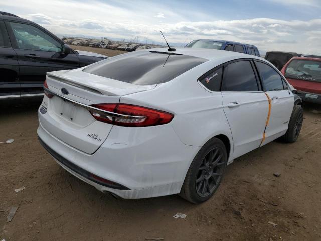 3FA6P0LU4JR163374 - 2018 FORD FUSION SE HYBRID WHITE photo 3