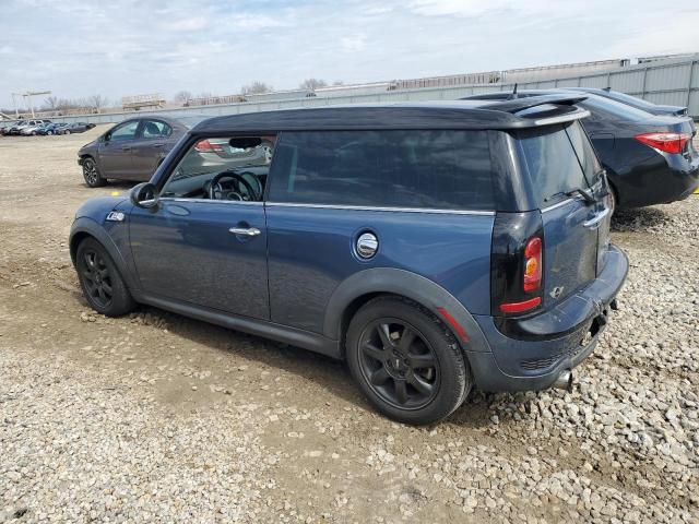 WMWMM3C53ATZ32995 - 2010 MINI COOPER S CLUBMAN BLUE photo 2