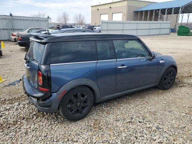 WMWMM3C53ATZ32995 - 2010 MINI COOPER S CLUBMAN BLUE photo 3