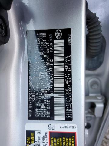 4T1BF1FK2DU271612 - 2013 TOYOTA CAMRY L SILVER photo 12