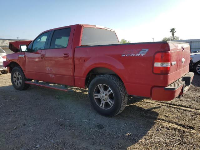 1FTRW12W77KD05152 - 2007 FORD F150 SUPERCREW RED photo 2