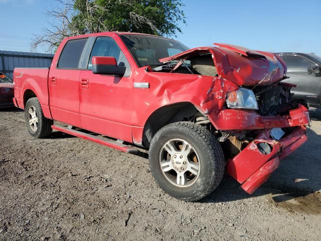 1FTRW12W77KD05152 - 2007 FORD F150 SUPERCREW RED photo 4