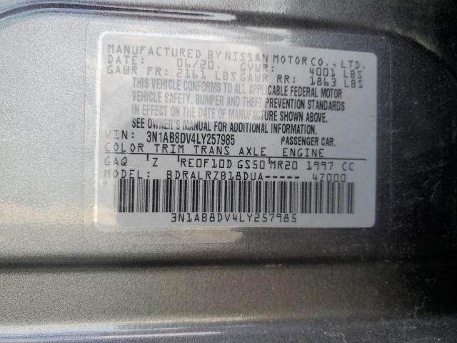 3N1AB8DV4LY257985 - 2020 NISSAN SENTRA SR GRAY photo 13