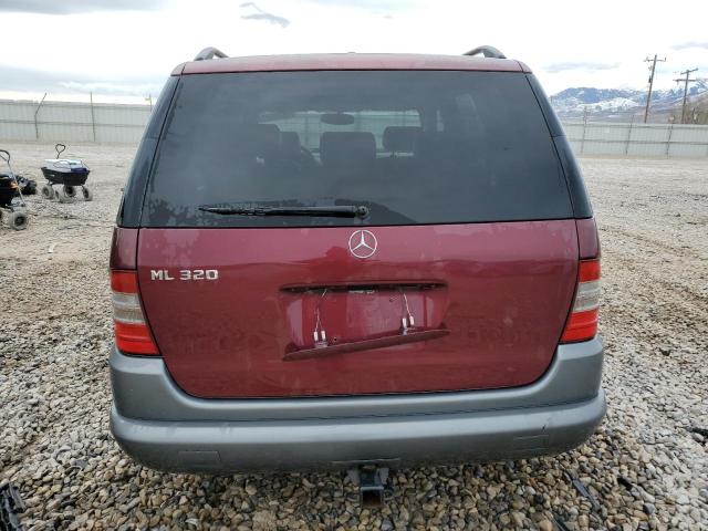 4JGAB54E4WA049427 - 1998 MERCEDES-BENZ ML 320 BURGUNDY photo 6