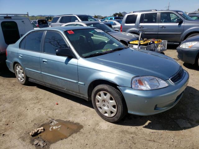2HGEJ6618YH566342 - 2000 HONDA CIVIC BASE BLUE photo 4