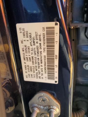 1HGCM56396A016346 - 2006 HONDA ACCORD SE BLUE photo 12