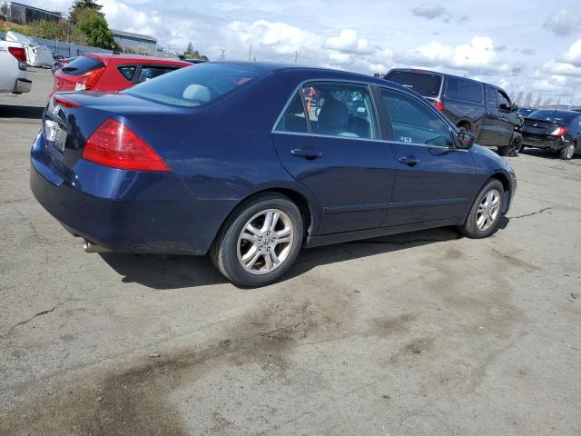 1HGCM56396A016346 - 2006 HONDA ACCORD SE BLUE photo 3