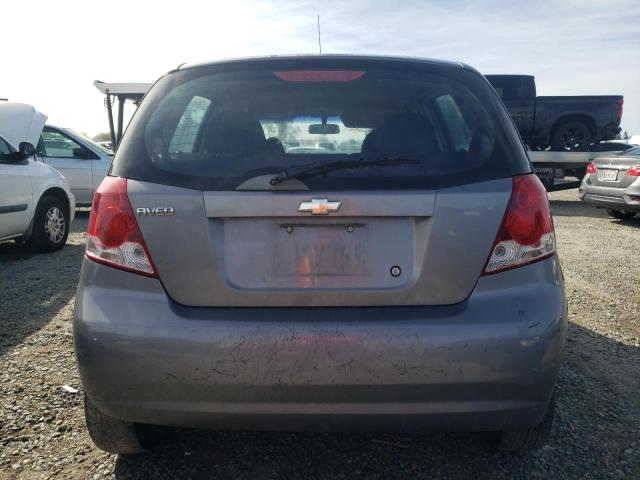 KL1TD66636B668525 - 2006 CHEVROLET AVEO BASE GRAY photo 6