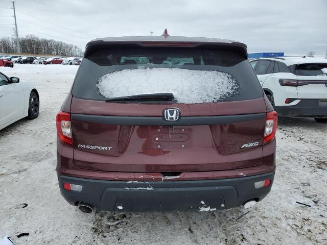 5FNYF8H52KB013403 - 2019 HONDA PASSPORT EXL MAROON photo 6
