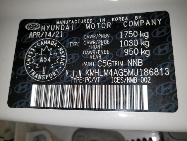 KMHLM4AG5MU186813 - 2021 HYUNDAI ELANTRA SEL GRAY photo 12