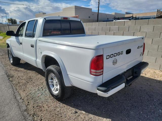 1B7HG38N32S514724 - 2002 DODGE DAKOTA QUAD SPORT WHITE photo 3