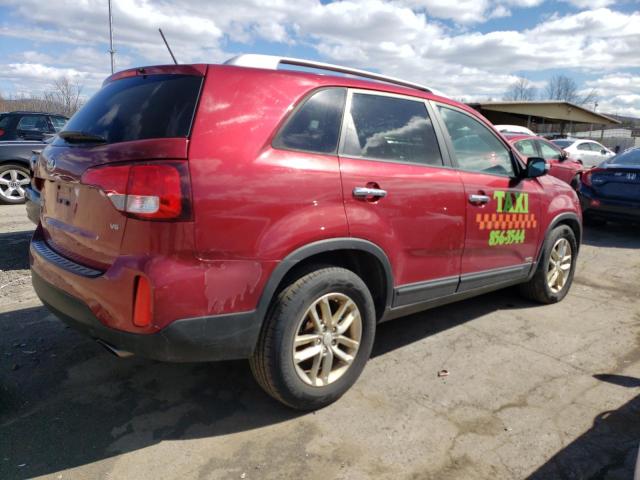 5XYKTDA71FG636738 - 2015 KIA SORENTO LX RED photo 3