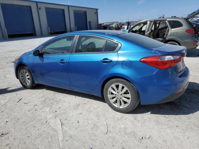 KNAFX4A61E5100244 - 2014 KIA FORTE LX BLUE photo 2