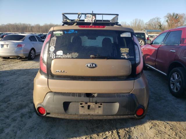 KNDJN2A27F7230426 - 2015 KIA SOUL TAN photo 6