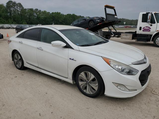 KMHEC4A40DA091594 - 2013 HYUNDAI SONATA HYBRID WHITE photo 4