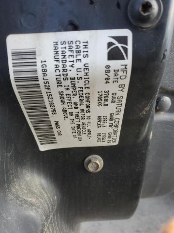 1G8AJ52F15Z102758 - 2005 SATURN ION LEVEL 2 SILVER photo 12