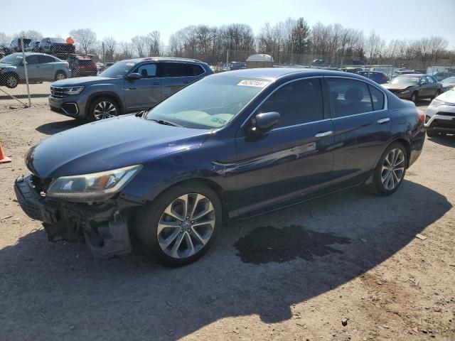 1HGCR2F5XDA267536 - 2013 HONDA ACCORD SPORT BLUE photo 1