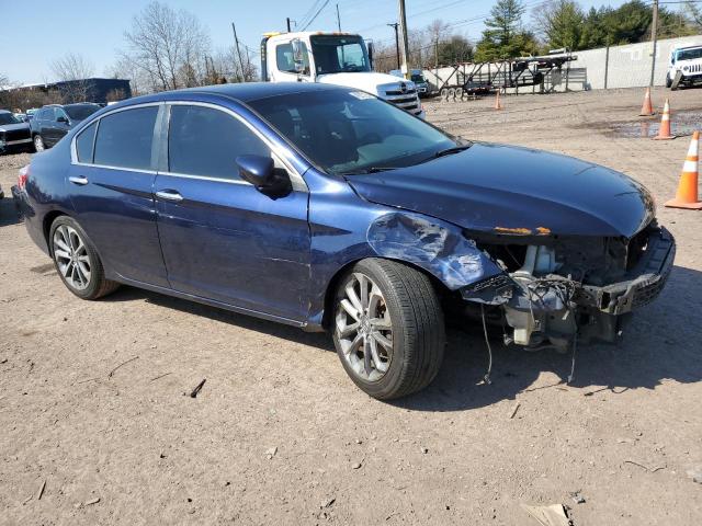 1HGCR2F5XDA267536 - 2013 HONDA ACCORD SPORT BLUE photo 4