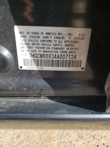 1HGCM66834A007124 - 2004 HONDA ACCORD EX CHARCOAL photo 12