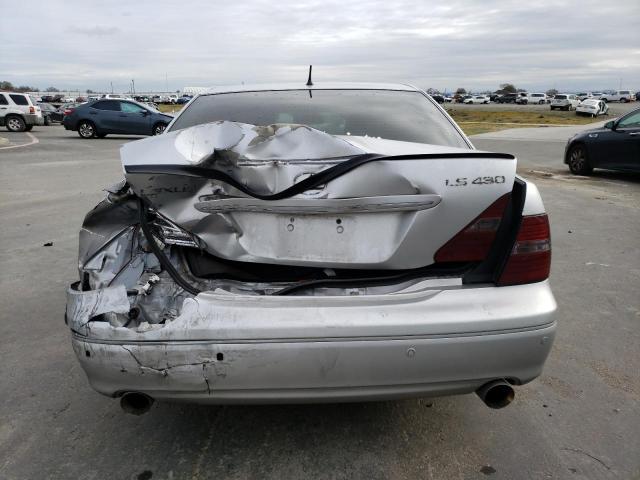 JTHBN36F740160405 - 2004 LEXUS LS 430 SILVER photo 6