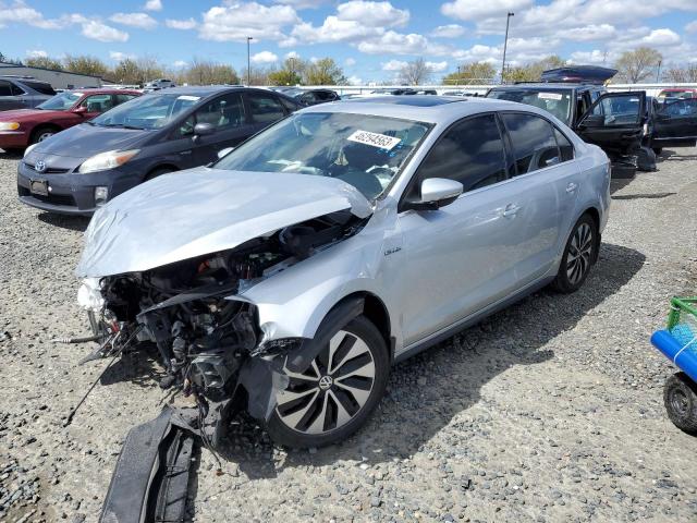 3VW637AJ2FM407564 - 2015 VOLKSWAGEN JETTA HYBRID SILVER photo 1