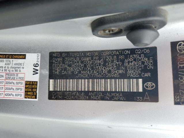 JTKDE177560125945 - 2006 TOYOTA SCION TC 银色 照片 13
