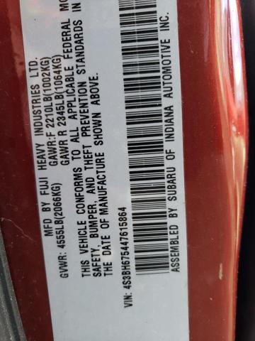 4S3BH675447615864 - 2004 SUBARU LEGACY OUTBACK AWP 双色 照片 13