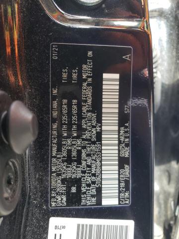 5TDGZRBH8MS531591 - 2021 TOYOTA HIGHLANDER XLE 黑色 照片 13