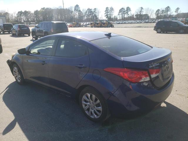 5NPDH4AEXBH031449 - 2011 HYUNDAI ELANTRA GLS BLUE photo 2