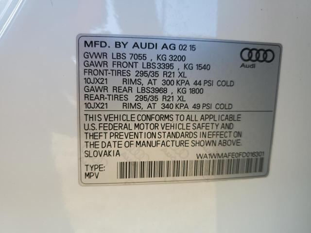 WA1WMAFE0FD016301 - 2015 AUDI Q7 TDI PRESTIGE WHITE photo 13