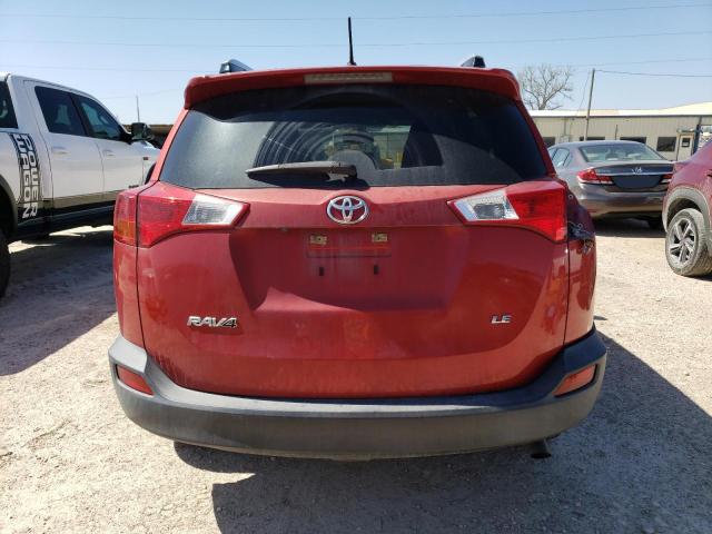 JTMZFREV7FJ055420 - 2015 TOYOTA RAV4 LE RED photo 6