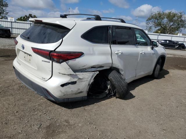 5TDHARAH0LS502503 - 2020 TOYOTA HIGHLANDER HYBRID XLE WHITE photo 3