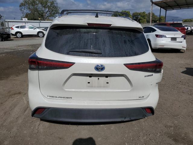 5TDHARAH0LS502503 - 2020 TOYOTA HIGHLANDER HYBRID XLE WHITE photo 6