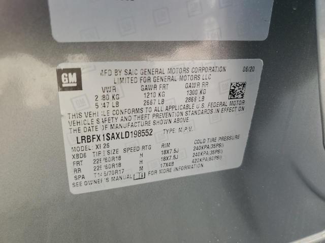 LRBFX1SAXLD198552 - 2020 BUICK ENVISION PREFERRED Boz foto 12