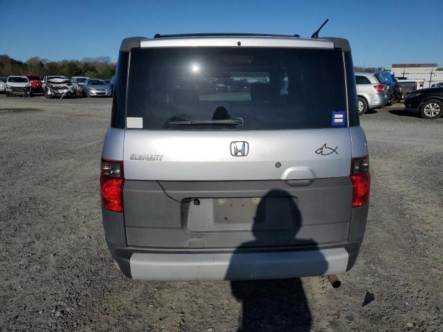 5J6YH18504L012536 - 2004 HONDA ELEMENT EX SILVER photo 6