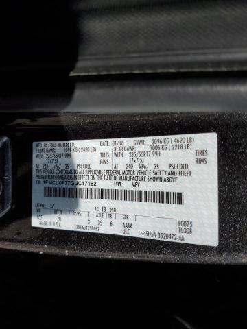 1FMCU0F77GUC17162 - 2016 FORD ESCAPE S GRAY photo 12