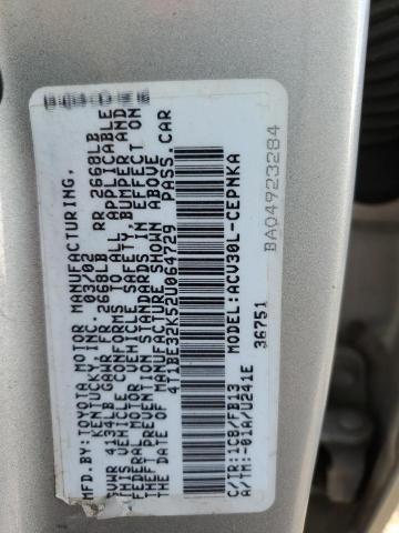 4T1BE32K52U064729 - 2002 TOYOTA CAMRY LE SILVER photo 13