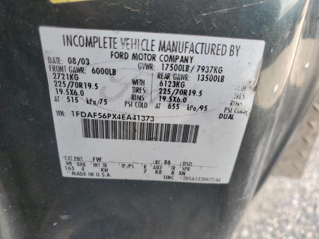 1FDAF56PX4EA41373 - 2004 FORD F550 SUPER DUTY GREEN photo 12