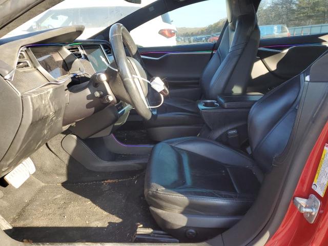 5YJSA1E40GF128242 - 2016 TESLA MODEL S RED photo 7