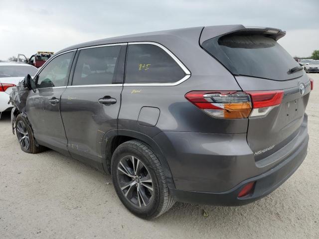 5TDZARFH5KS055064 - 2019 TOYOTA HIGHLANDER LE GRAY photo 2