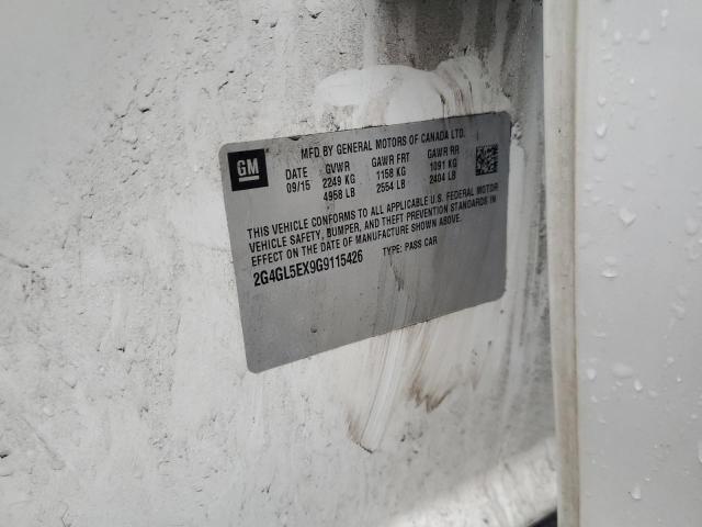 2G4GL5EX9G9115426 - 2016 BUICK REGAL 白色 照片 12